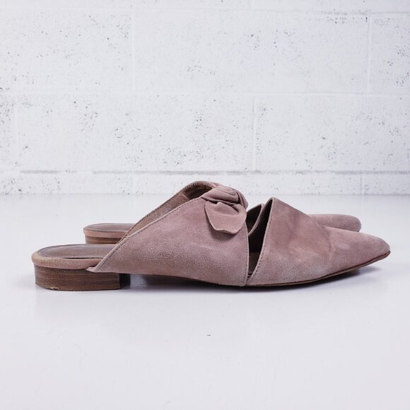 Jeffrey Campbell Charlin Womens Pointed Toe Mule Bow Flat Pink Suede Size 9 - Picture 6 of 11